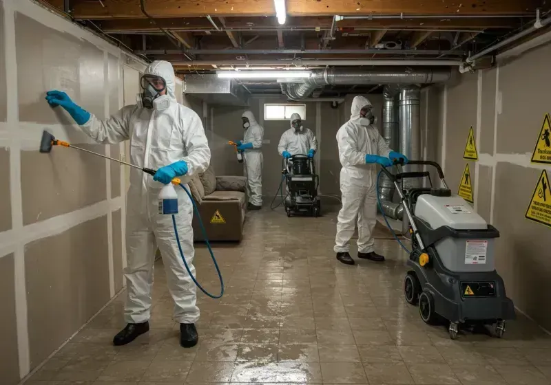 Basement Moisture Removal and Structural Drying process in McCook, NE